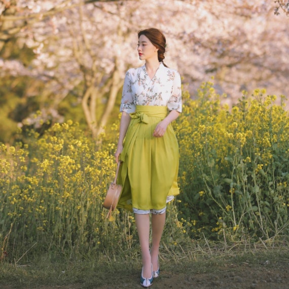 Beautiful Modern Hanbok Dress For Women Hanbok Skirt Midi Dress