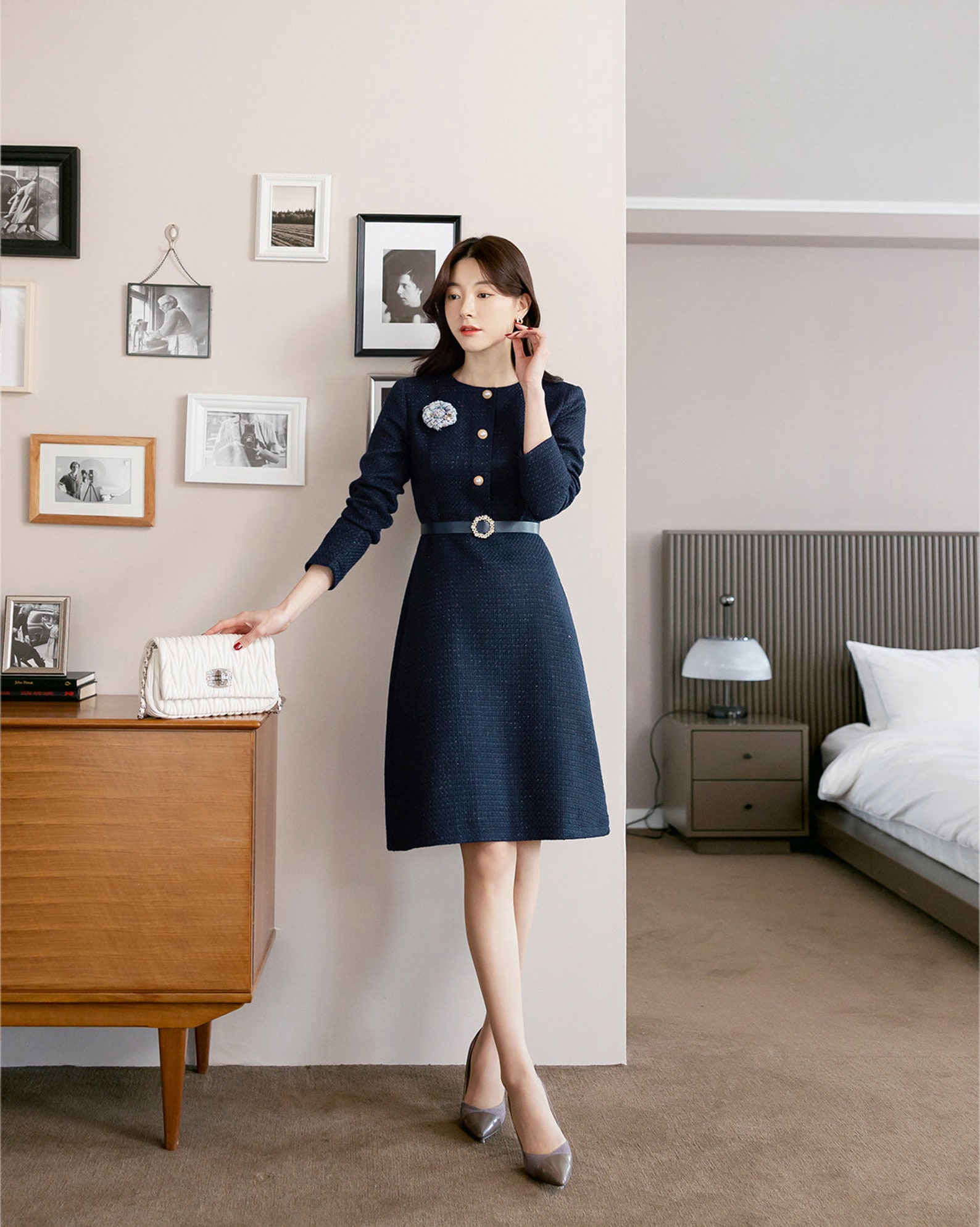 Elegant Wedding Guest Dress Korean Style Formal Party Dress - Etsy