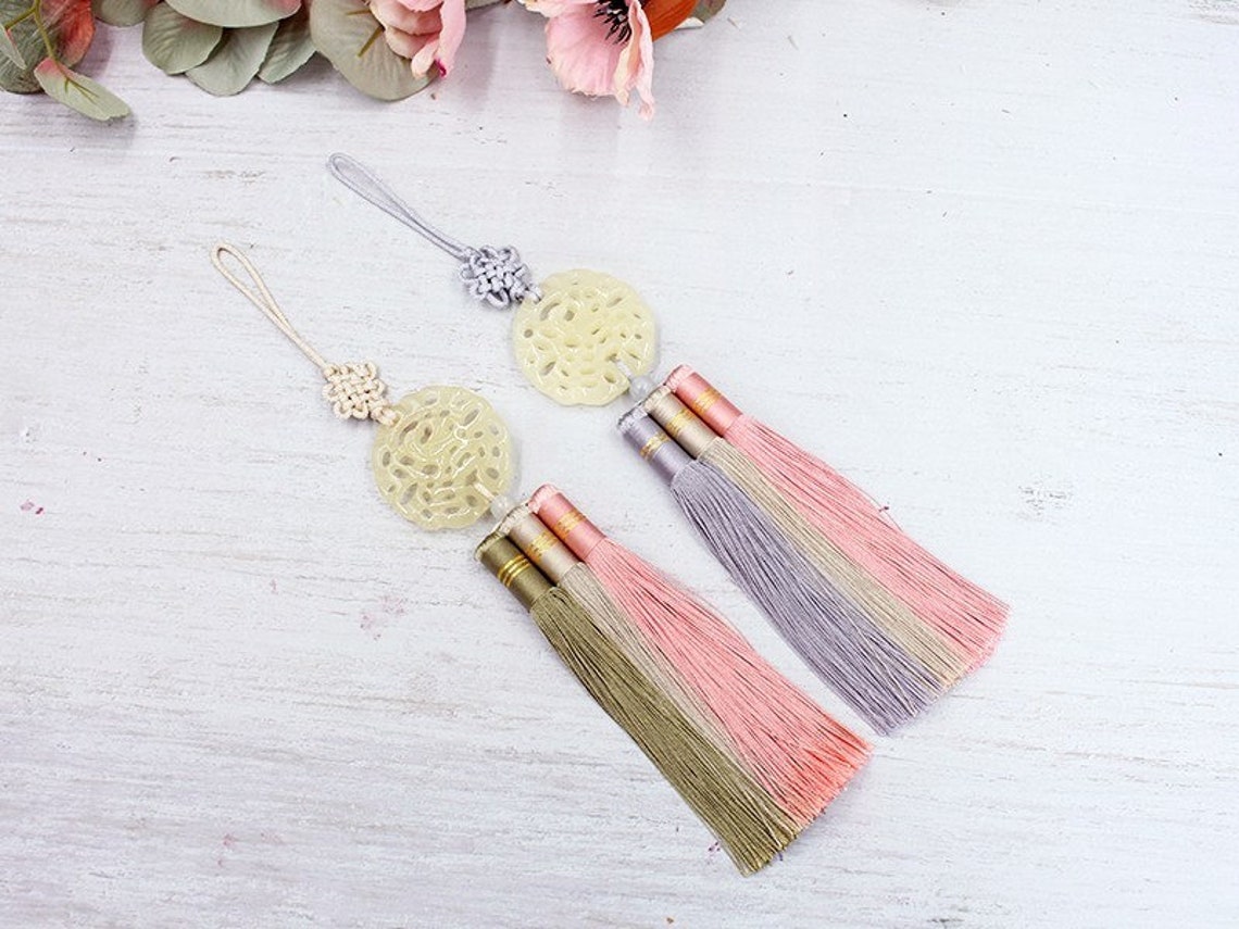 3 Knots Tassel Korean Norigae Hanbok Accessory Bojagi Etsy UK