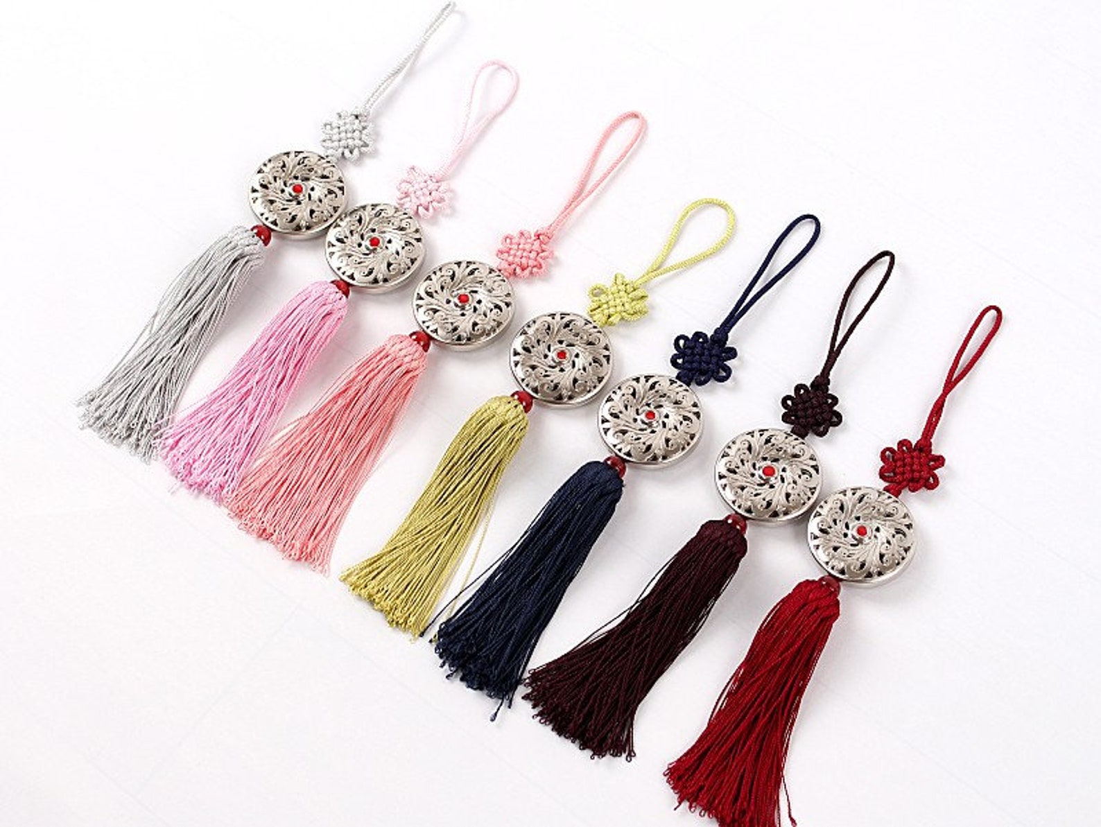 Korean Circle Tassel Norigae Hanbok Accessory Bojagi Etsy