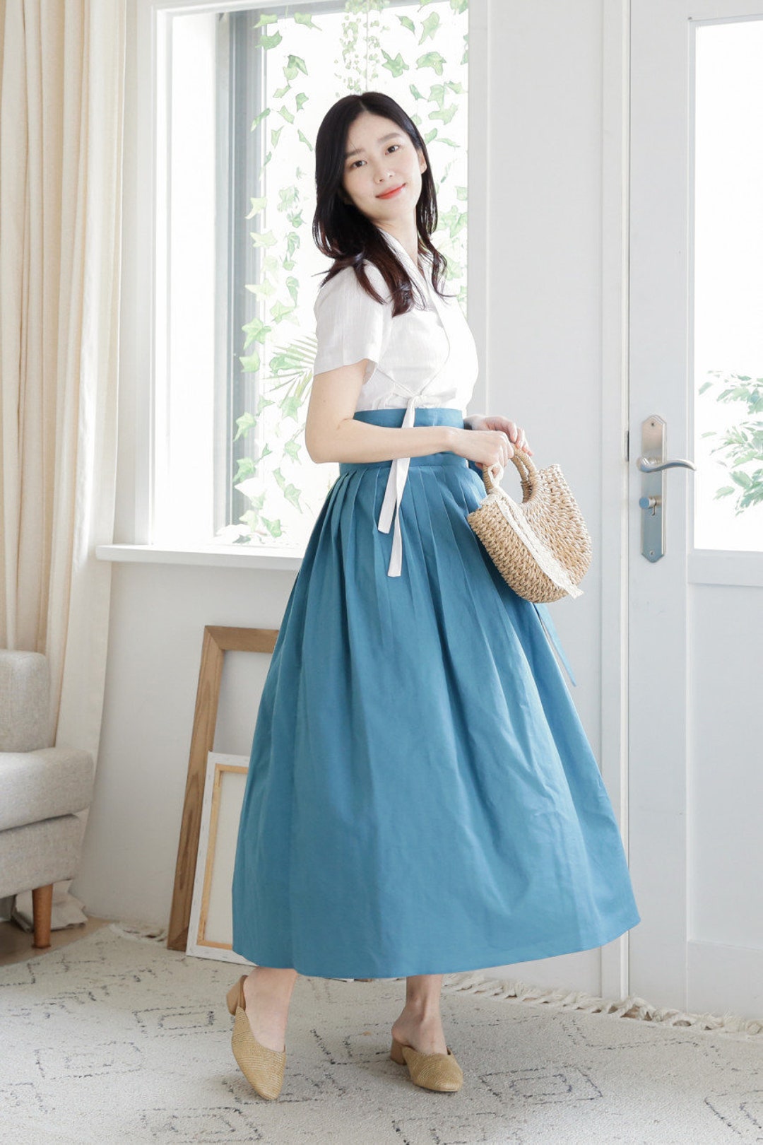 Handmade Modern Hanbok Wrap Skirt for Women Korean Style - Etsy