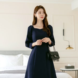 Elegant Formal Mini Dress Korean Style Wedding Guest Dress CLD0094 - Etsy