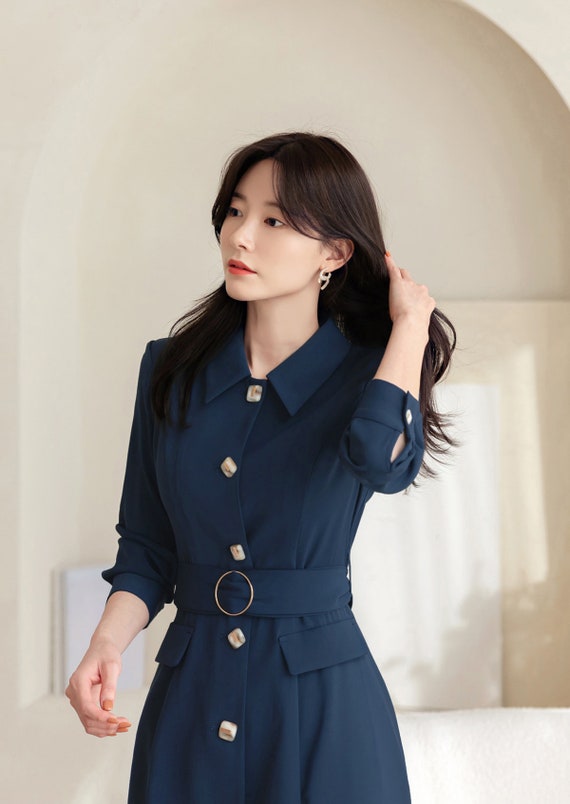 Women Pleated Blazer Dresses 2023 New in Female Korean Fashion Double  Breasted Trench Blazer Coat Chic Office Lady Formal Dress - AliExpress
