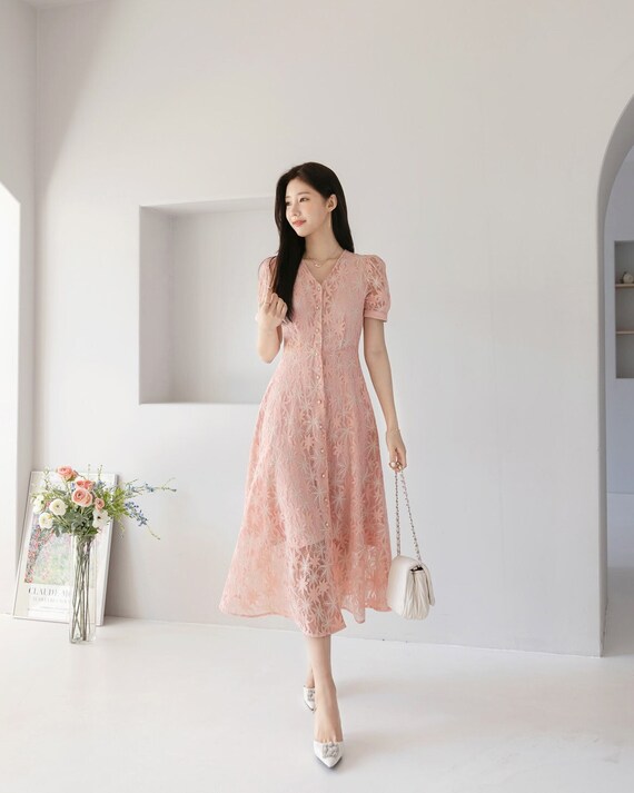 Korean clearance lace dress