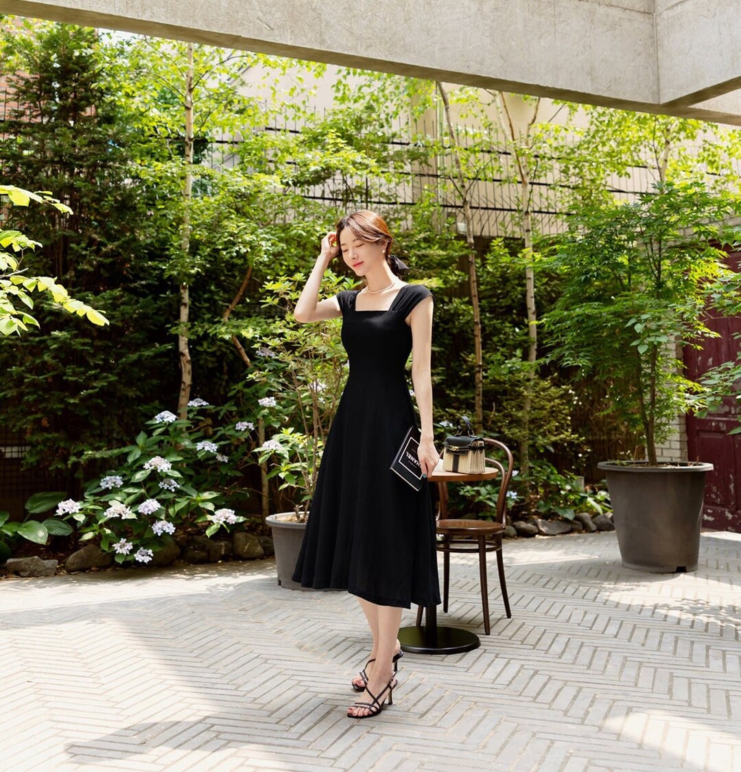 Elegant Sleeveless Midi Dress Korean Style Summer Dress CLD0189 