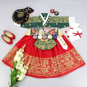 Girl's Hanbok for First Birthday Dohl Celebration | Baby's Dol Party For  0-11 Years Old (HRG0010) .br