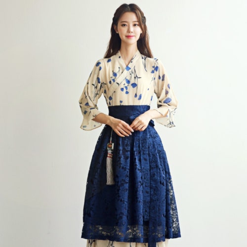 Korean Modern Hanbok Dress Set for Women Korea Traditional - Etsy