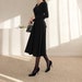 Elegant Formal Flare Mini Dress Korean Style Long Sleeve Dress CLD0384 ...