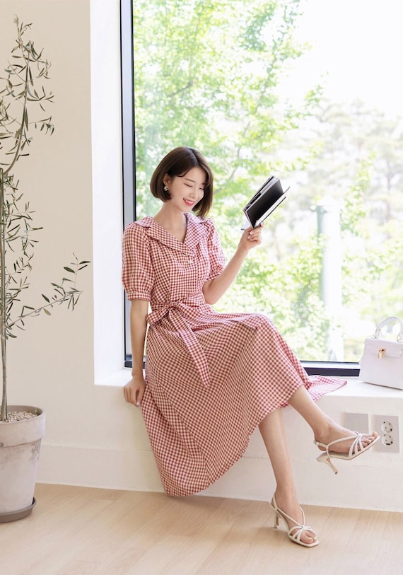 Korean cotton best sale dress