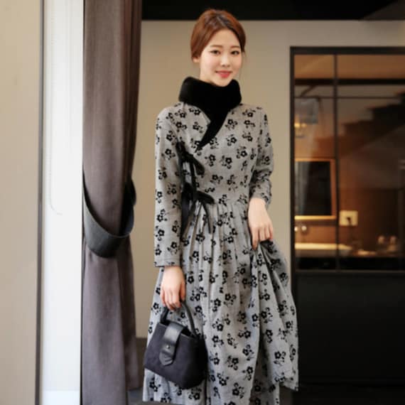 Beautiful Modern Hanbok Dress for Women Hanbok Skirt Midi | Etsy