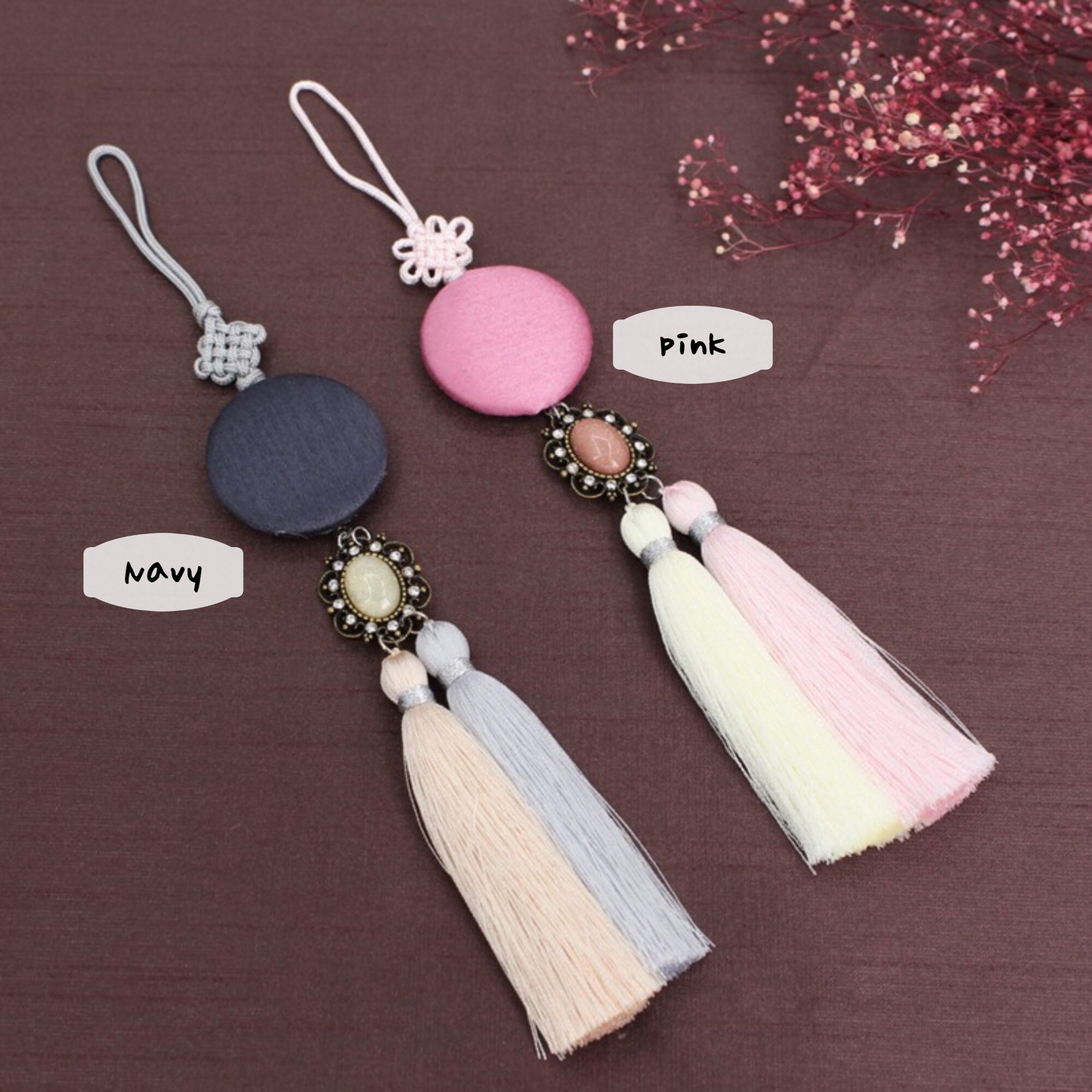 Circle Tassel Korean Norigae Hanbok Accessory Bojagi Etsy