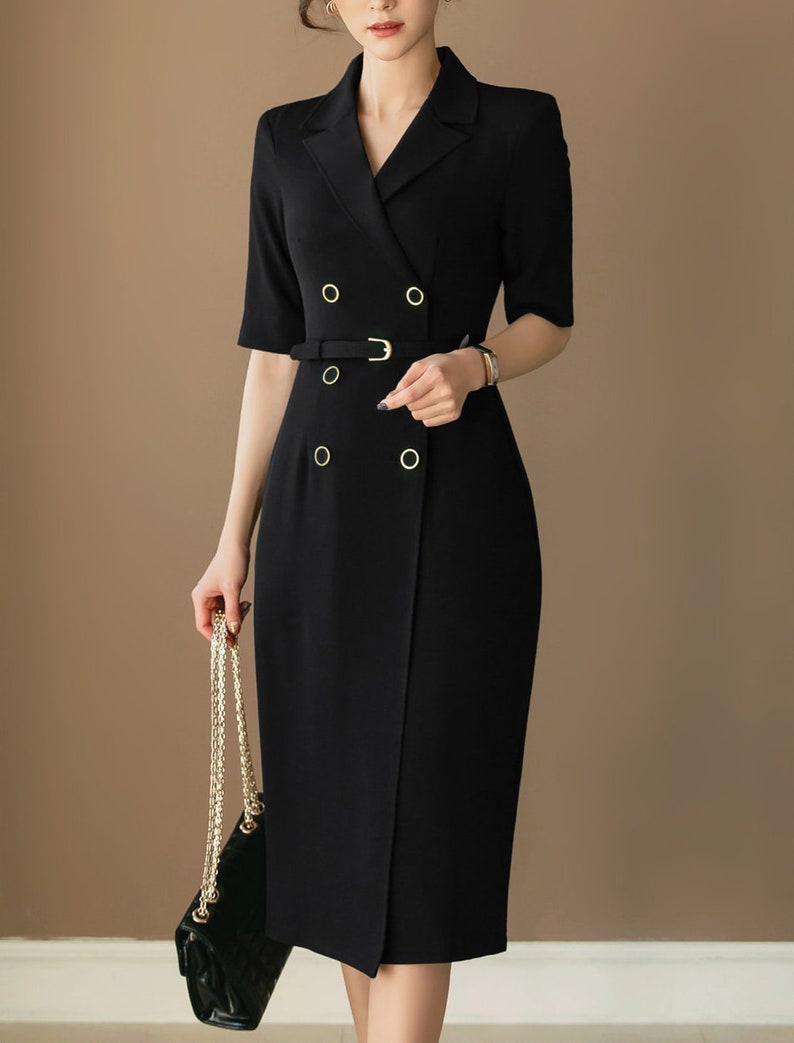 Elegant Formal Wedding Guest Dress Korean Style Mini Long Etsy