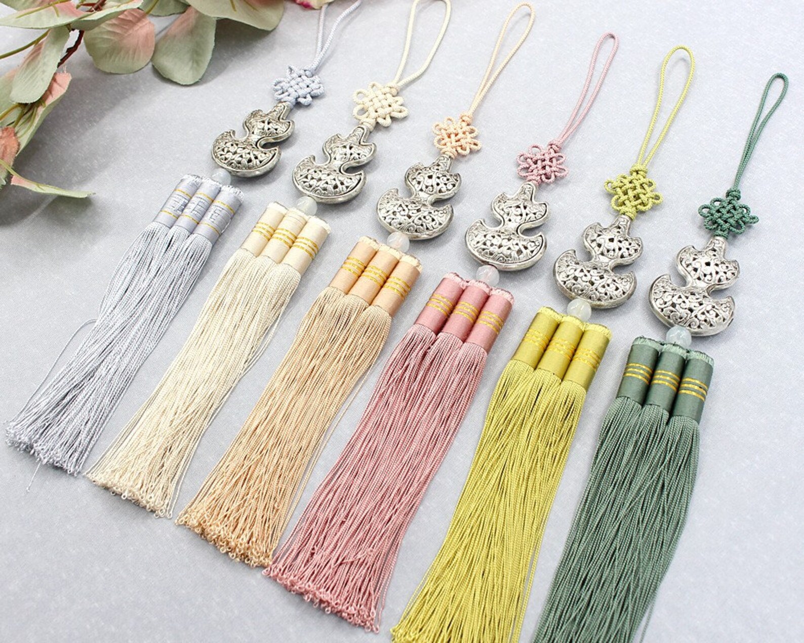3 Knots Tassel Korean Norigae Hanbok Accessory Bojagi Etsy