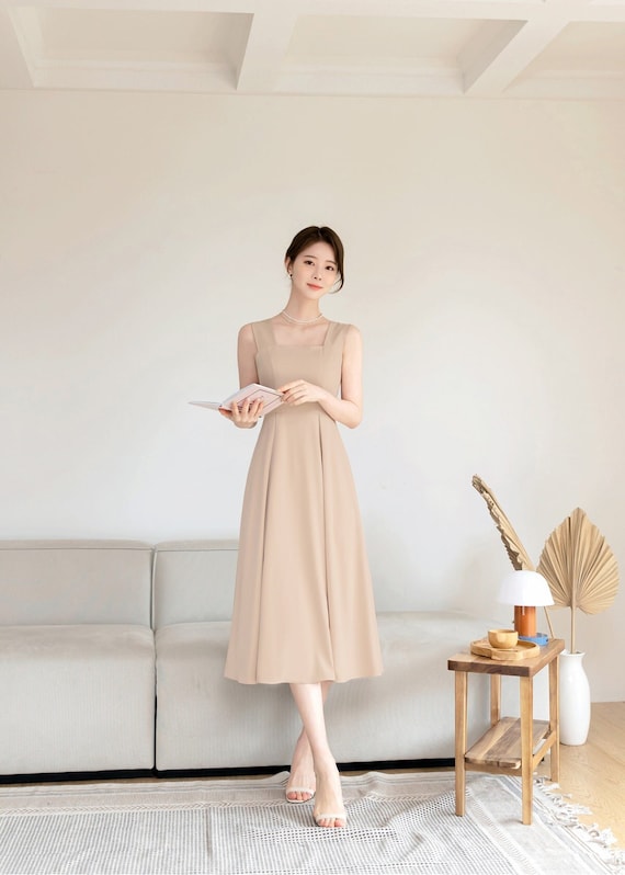 Vestidos formales elegantes de talla grande / Vestido midi de estilo  coreano CLD0120 -  México