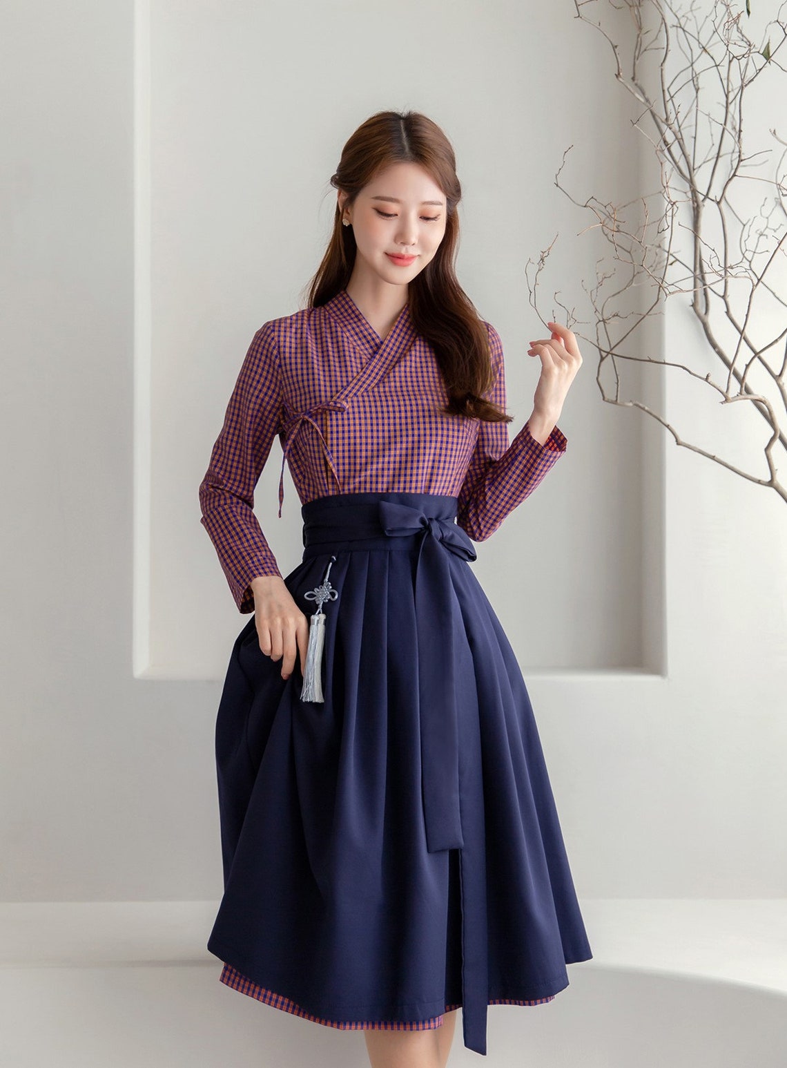 Beautiful Modern Hanbok Dress For Women Hanbok Skirt Midi | Etsy