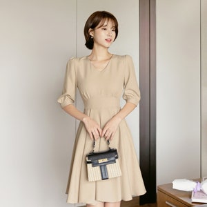 Elegant Formal Mini Dress Korean Style Summer Dress CLD0194 - Etsy