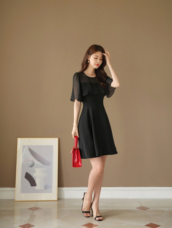 Womens Fashion V Neck Long Sleeves Slim Fit Short Knitted Korean Sweater  Dress | eBay