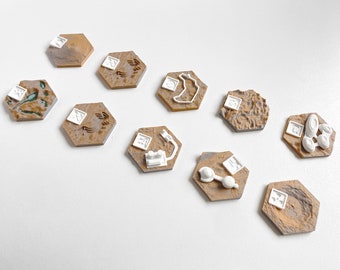Special tiles for Terraforming Mars based on card artwork - Set of 10 tiles