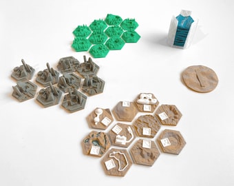 Starter set 3D tiles for Terraforming Mars