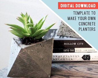 Concrete Planter Template Digital Download PDF