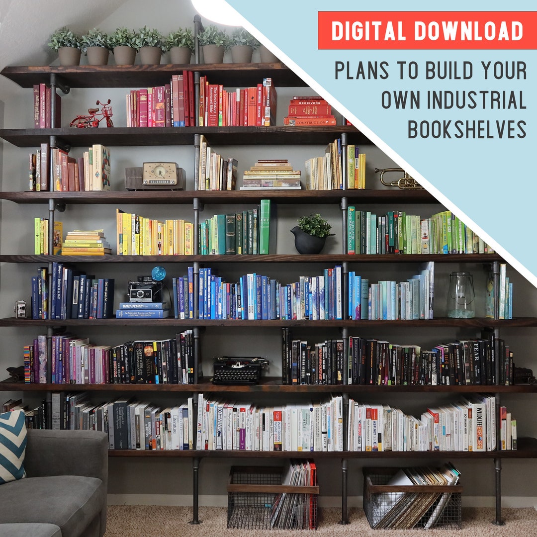 PLANS Pipe Bookshelf Woodworking Plans Plans to Build Floor to Ceiling