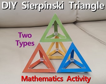 3D sierpinski Dreieck, Paper sierpinski, DIY sierpinski, Paper Craft, Instant Download, Pyramide, Bildung, Origami, Low Poly, Wohnkultur