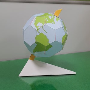 Paper Globe, Gift Globe, Toy, Make Globe, Papercraft, DIY Globe ...
