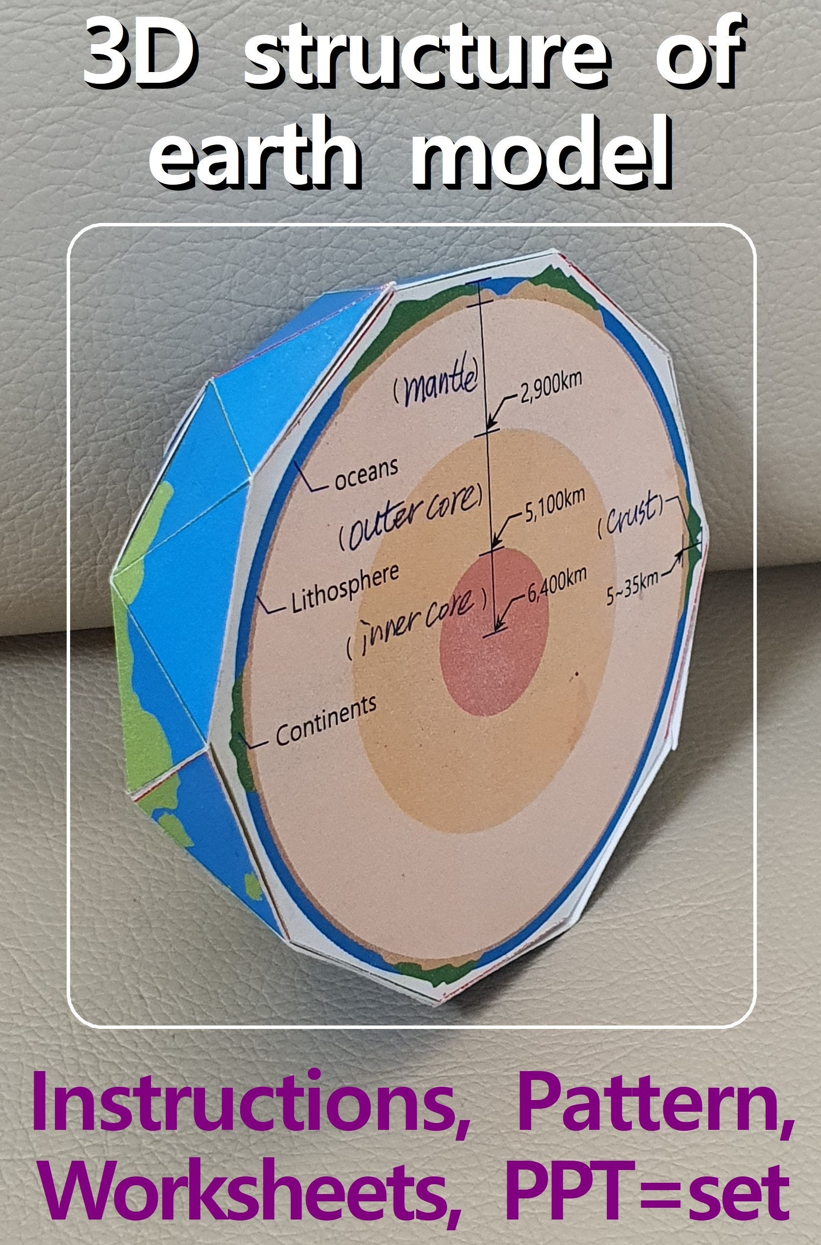 DIY 3D Structure of Earth Model, 3D Earth's Interior, Layer of Earth  Science, Fill in the Blank, Printable Instant, Origami, Science - Etsy
