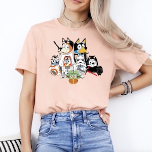 Blue Star Shirt Wars Blue Dog Shirt Trendy Shirt Cartoon Character Shirt Blue Toddler T-Shirt Adult Shirt Cartoon Shirt Funny Family Shirt