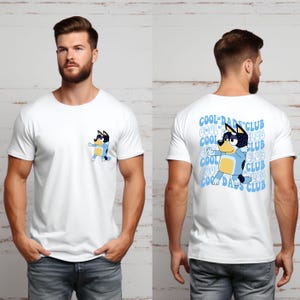 ブルー クール ダッド クラブ シャツ クール ダッド クラブ スウェットシャツ ヘラー ファミリー シャツ ブルー ドッグ パパ 誕生日プレゼント ブルー ドッグ お揃い ファミリー シャツ ママ パパ Tシャツ