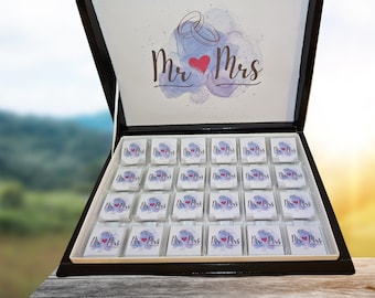 Schokobox personalisiert,Schokoladenbox Personalisiert für Hochzeit, Schokobox personalisiert mit verschiedenen Motiven