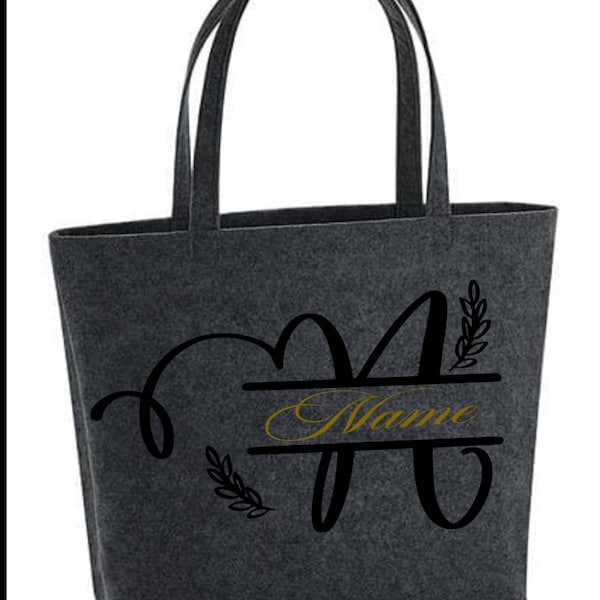 Personalisierte Handtasche, Personalisierte Filztasche, Personalisierte Tasche mit Aufdruck,