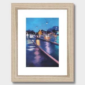 giclée de couleur carte postale Copenhagen Lights | impression d'art de la peinture à l'huile originale | Impression d'art 4 x 6 | Impression d'art 5 x 7