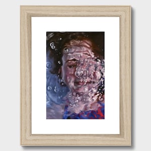 Impression giclée sous-marine format carte postale | impression d'art de la peinture à l'huile originale | impression giclée | Impression d'art 4 x 6 | Impression d'art 5 x 7