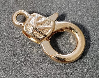 Set of 5 KC Gold Lobster Clasp Key Ring: Purse Clip Connector, 16x9mm