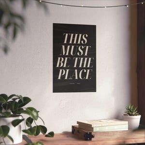 This Must Be The Place - Talking Heads Poster Digital Download