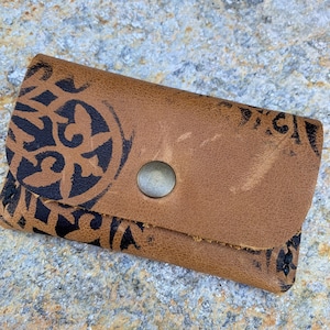 Leather pocket wallet, womens card wallet, slim wallet, small wallet, simple wallet, quality leather wallet.