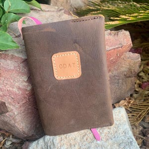 Leather daily reader cover, Al-Anon book cover, sponsor gift, ODAT book cover, CTC book cover