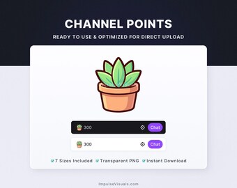 Plant Pot Twitch Channel Points Icon | Channel Reward | Digital Download Stream Graphics