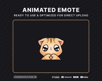 Animated Orange Cat UwU Emote: Twitch, Discord, YouTube