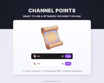 Magic Scroll Twitch Channel Points Icon | Channel Reward | Digital Download Stream Graphics