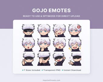 Chibi Anime Sorcerer Twitch Emotes Pack | Kawaii Stream Reaction Emotes | Discord PNG