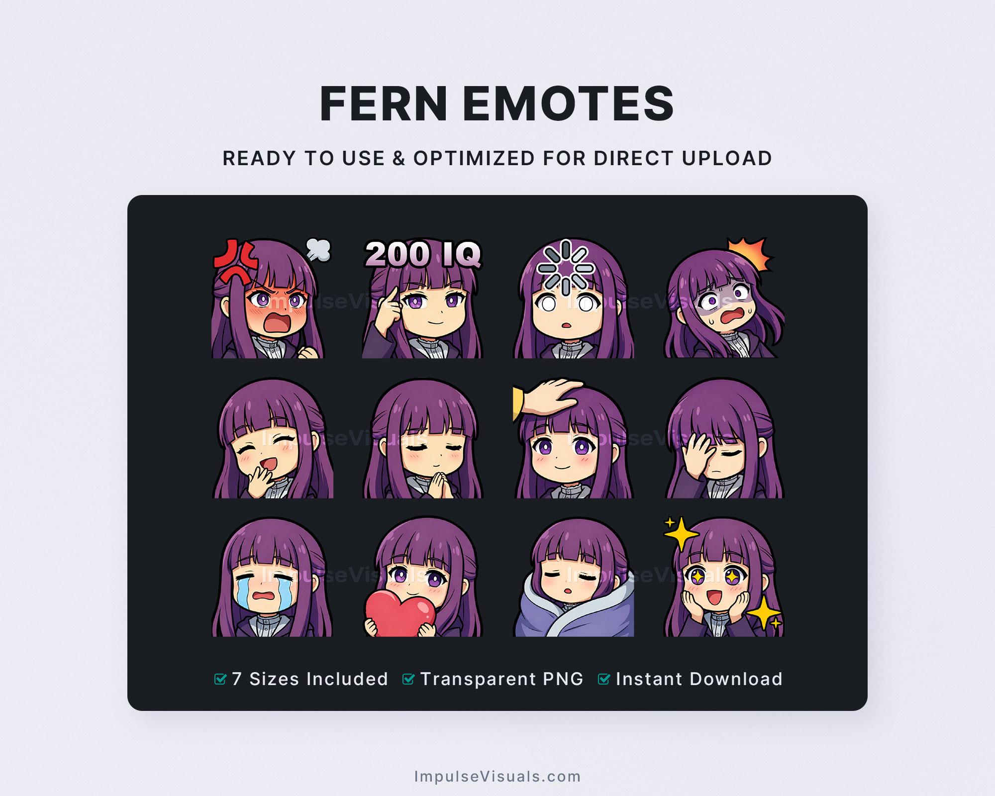 Chibi Anime Mage Twitch Emotes Pack | Kawaii Stream Reaction Emotes ...