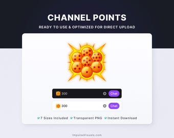7 Dragon Orbs Twitch Channel Points Icon | Channel Reward | Digital Download Stream Graphics