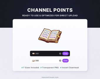 Grimoire Twitch Channel Points Icon | Channel Reward | Digital Download Stream Graphics
