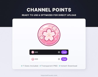 Sakura Orb Twitch Channel Points Icon | Kawaii Channel Reward | Digital Download Stream Graphics