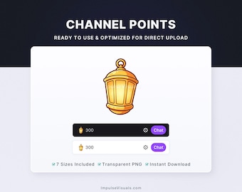 Lantern Twitch Channel Points Icon | Channel Reward | Digital Download Stream Graphics