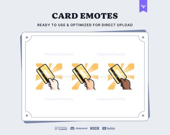 Credit Card Twitch Emotes | Streamer & Discord Emotes | Digital Download