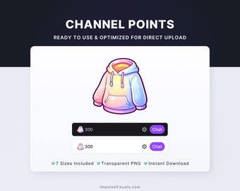 Hoodie Twitch Channel Points Icon | Pastel Channel Reward | Digital Download Stream Graphics