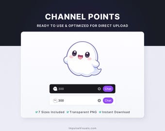 Little Ghost Twitch Channel Points Icon | Channel Reward | Digital Download Stream Graphics